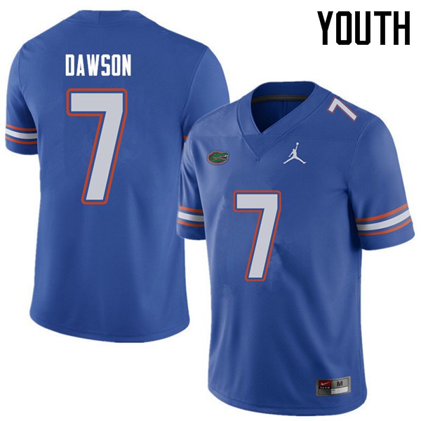 Jordan Brand Youth #7 Duke Dawson Florida Gators College Football Jerseys Royal